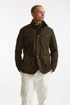 Field jacket OGSTON WAX JACKET in cotone cerato olive uomo Barbour - 6