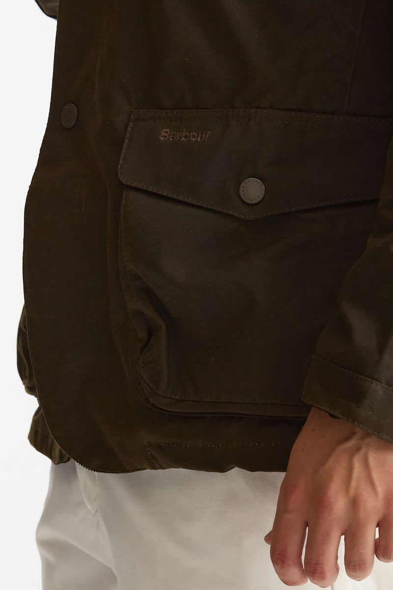 Field jacket OGSTON WAX JACKET in cotone cerato olive uomo Barbour - 10