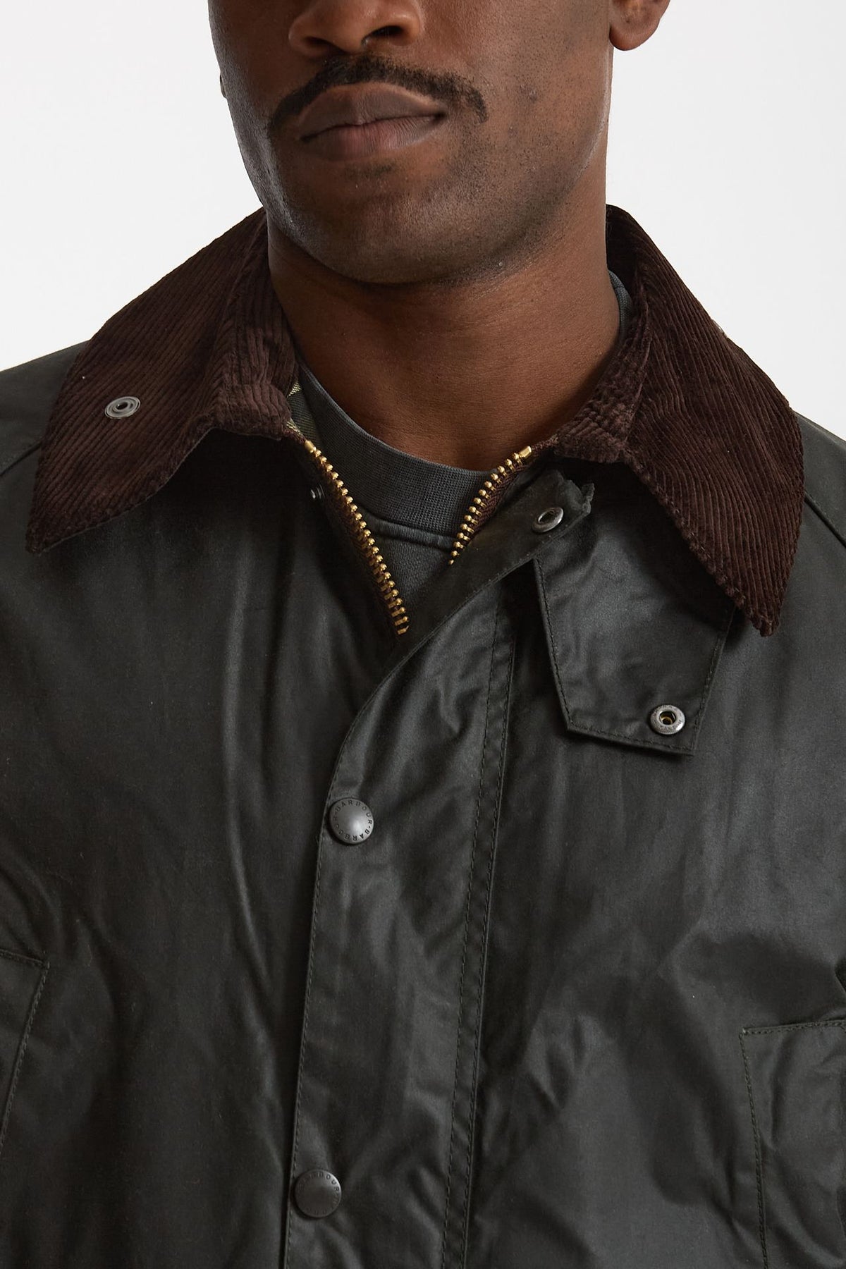 Giacca BEDALE WAX JACKET in cotone cerato sage-verde uomo Barbour - 6