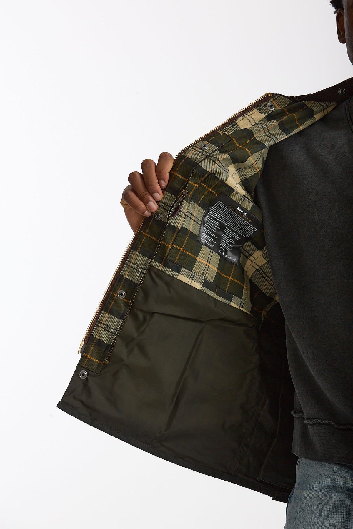 Giacca BEDALE WAX JACKET in cotone cerato sage-verde uomo Barbour - 8