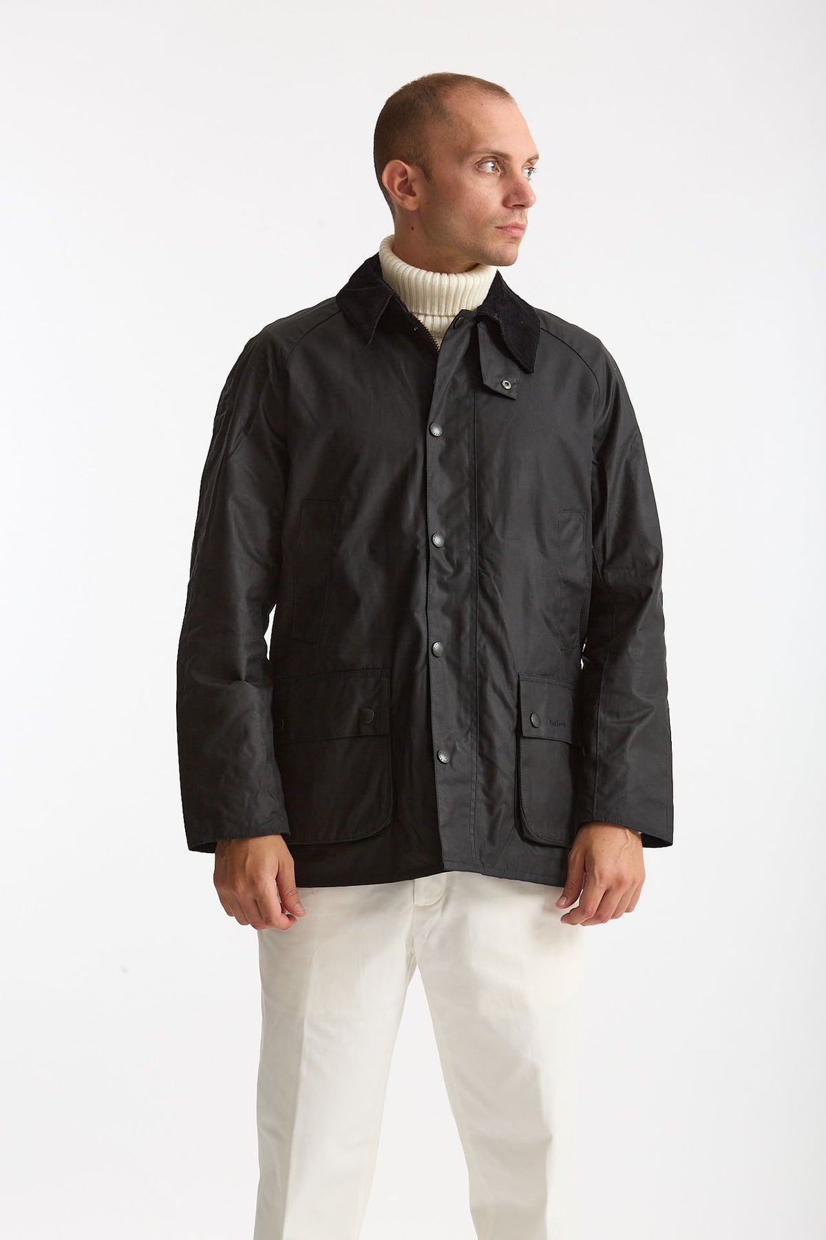 Giacca in cotone ASHBY WAX JACKET cerato blu uomo Barbour - 6