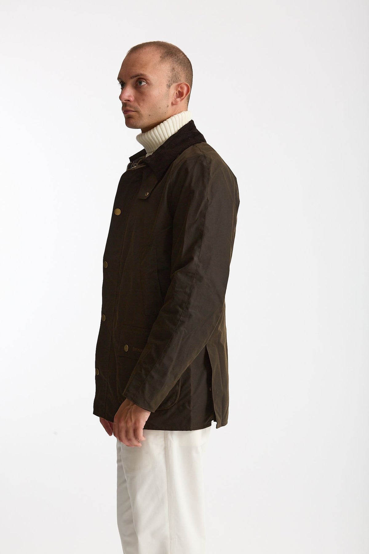 Giacca in cotone ASHBY WAX JACKET cerato olive uomo Barbour - 1
