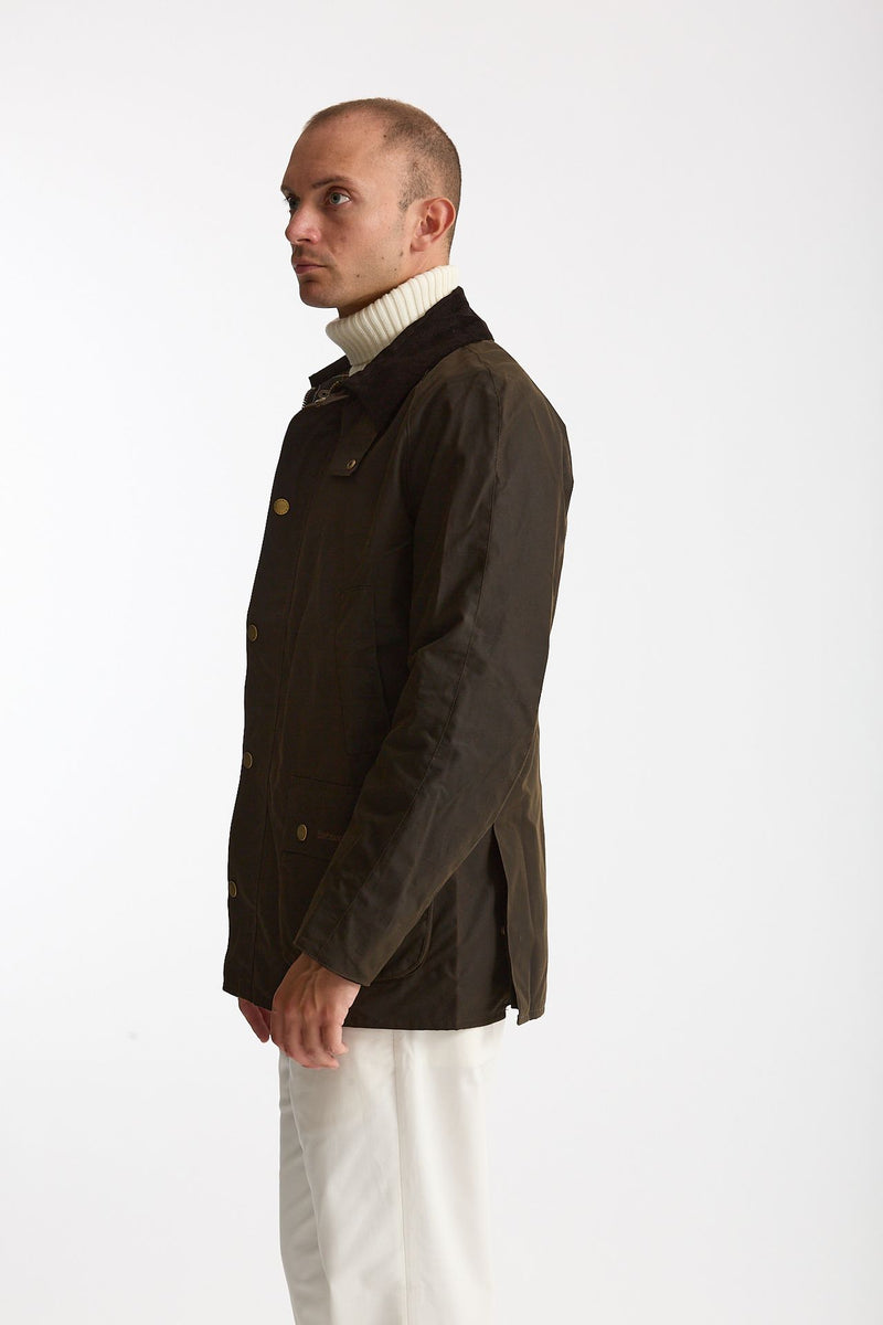 Giacca in cotone ASHBY WAX JACKET cerato olive uomo Barbour - 1