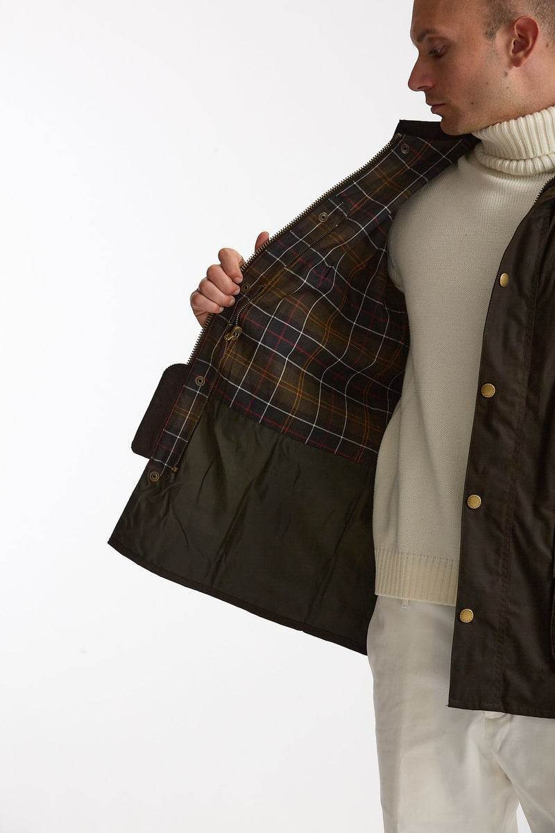 Giacca in cotone ASHBY WAX JACKET cerato olive uomo Barbour - 3