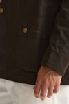Giacca in cotone ASHBY WAX JACKET cerato olive uomo Barbour - 7