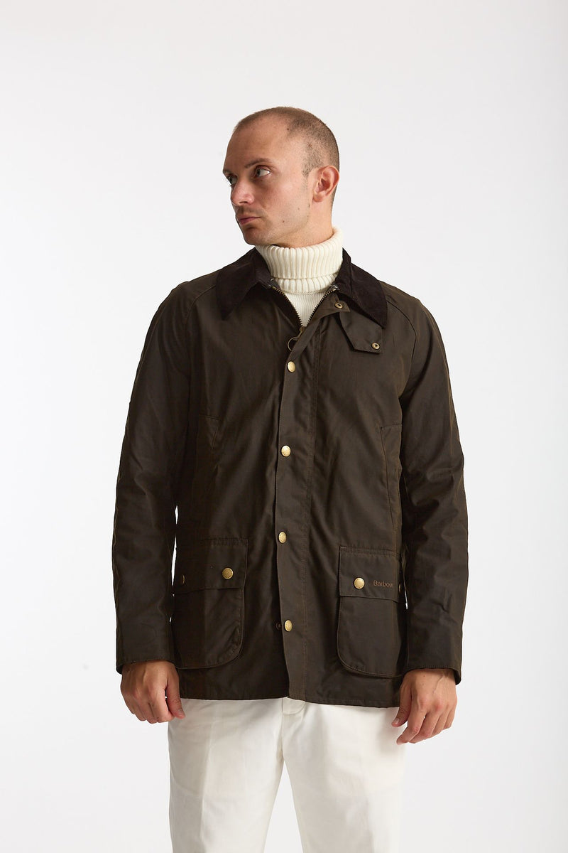 Giacca in cotone ASHBY WAX JACKET cerato olive uomo Barbour - 6