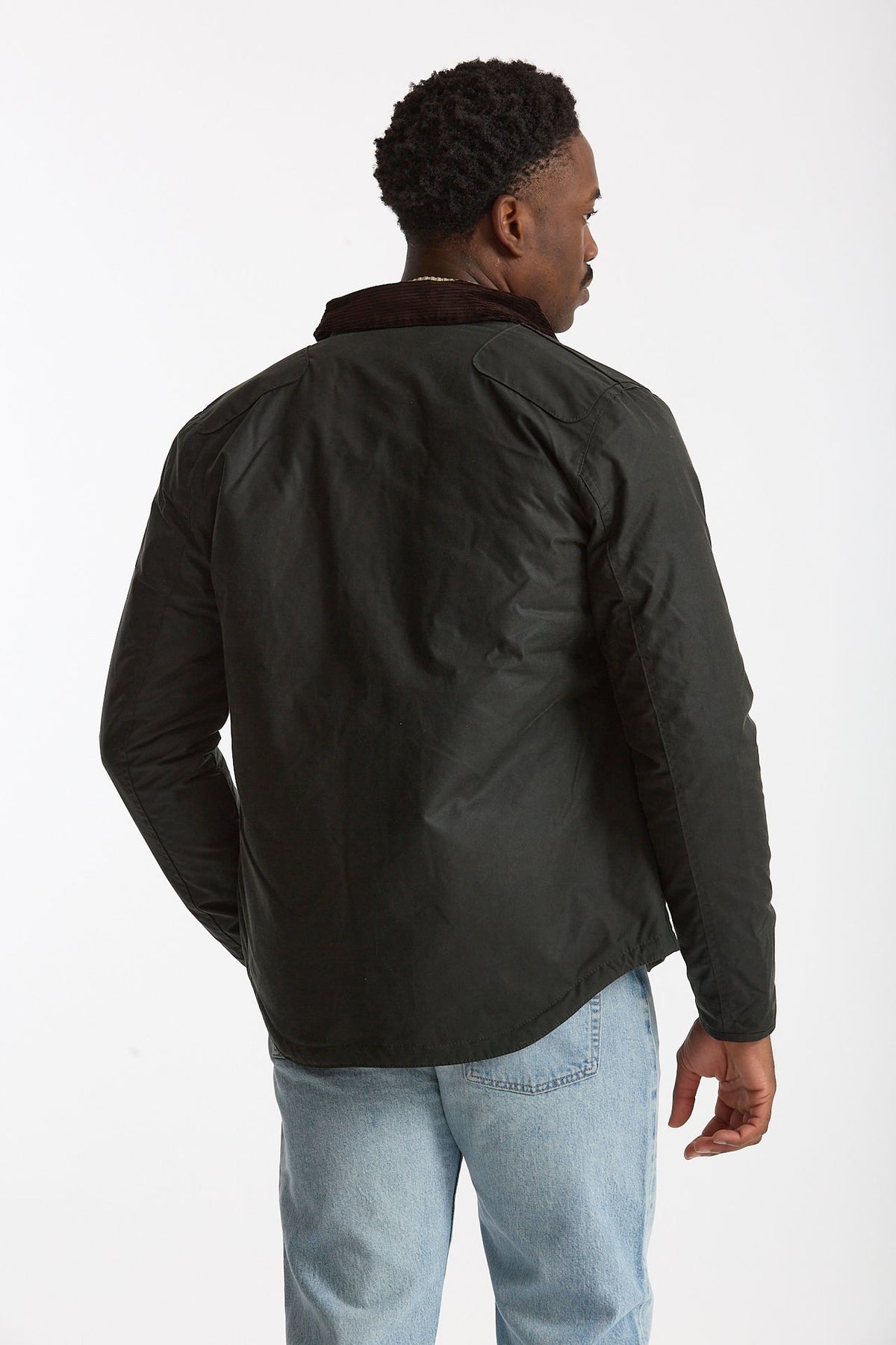 Giubbino REELIN WAX JACKET in cotone cerato sage-verde uomo Barbour - 3