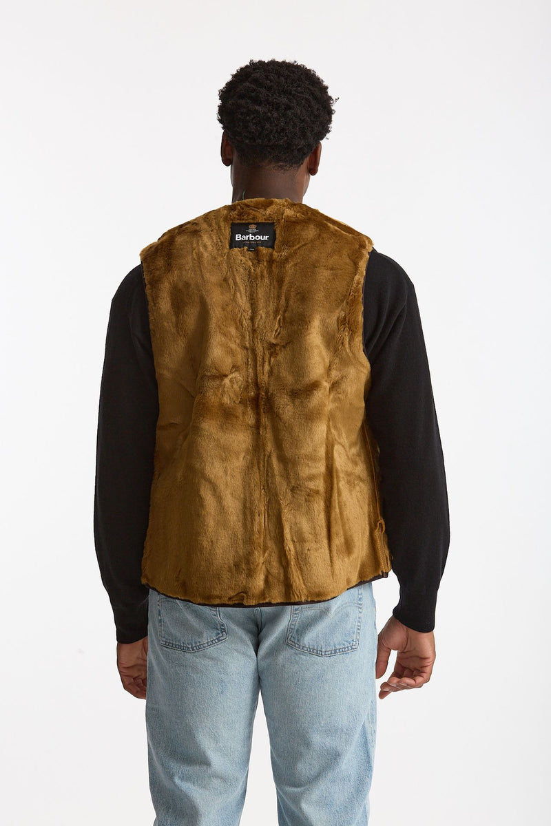 Gilet in pile acrilico cammello uomo Barbour - 5