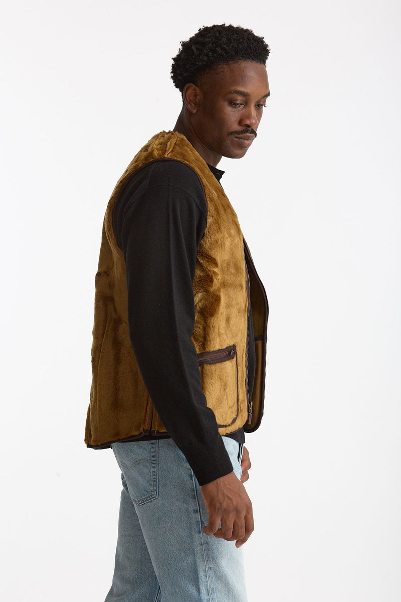 Gilet in pile acrilico cammello uomo Barbour - 1