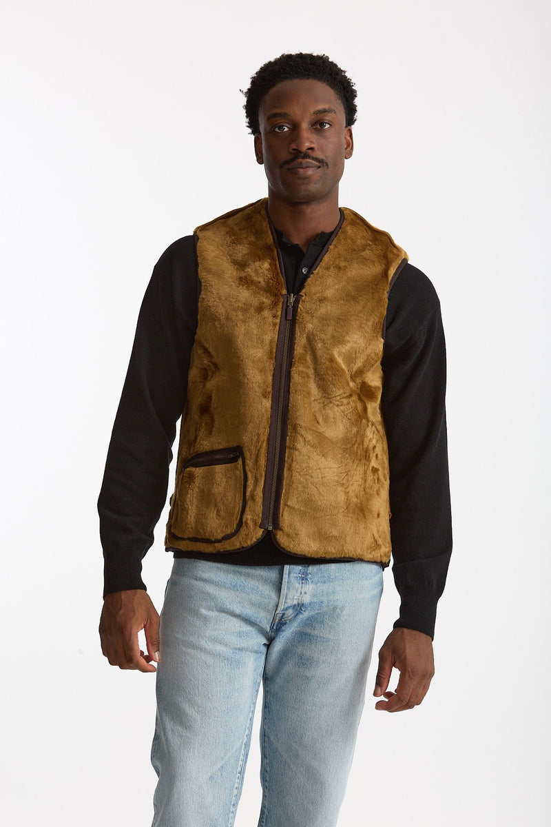 Gilet in pile acrilico cammello uomo Barbour - 6