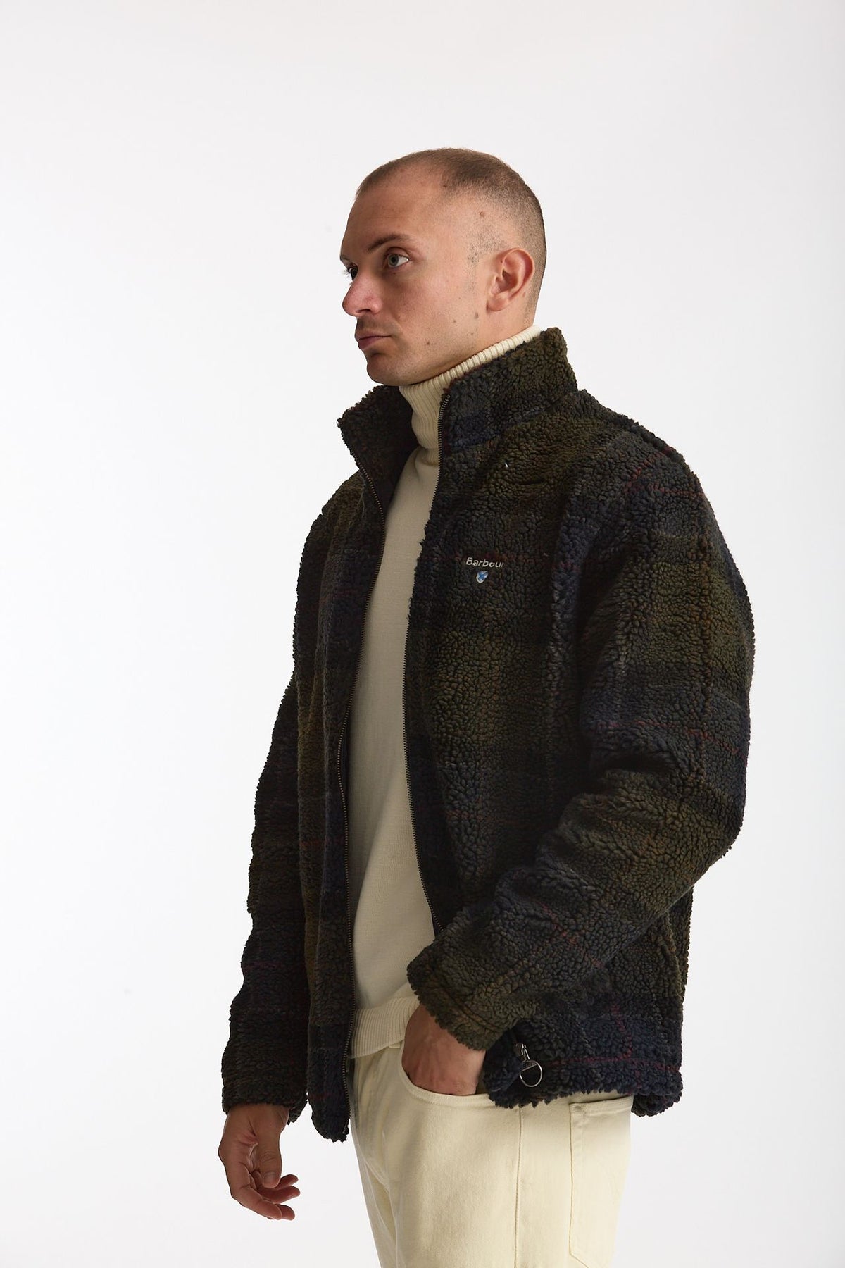 Giubbino pile Shadow classic tartan uomo Barbour - 1