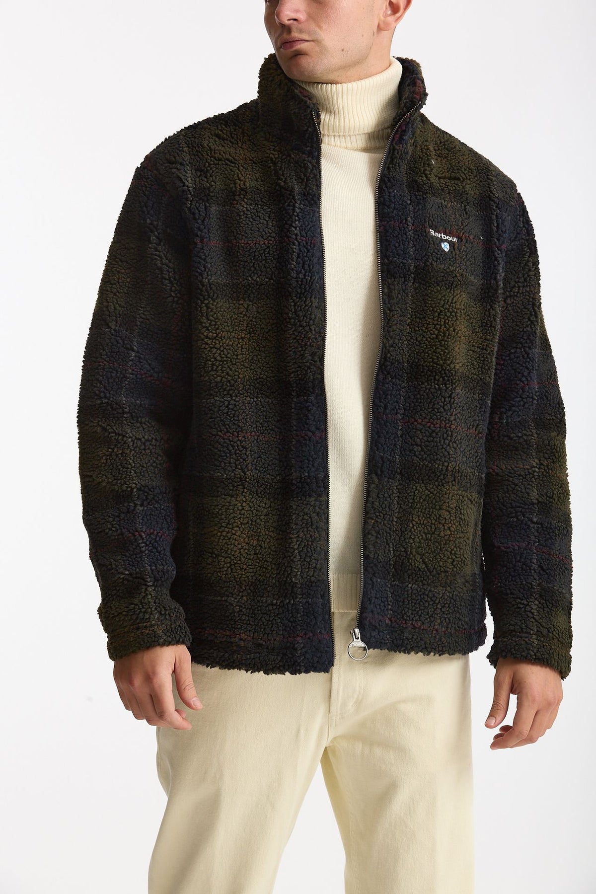Giubbino pile Shadow classic tartan uomo Barbour - 4