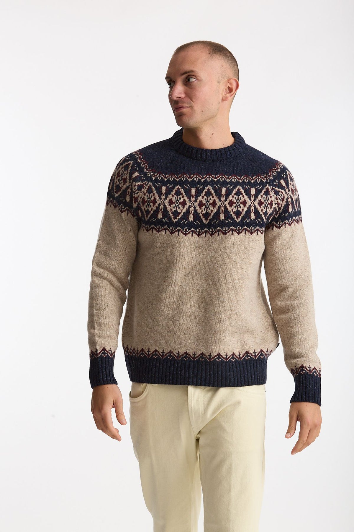 Maglia misto lana fantasia uomo Barbour - 1