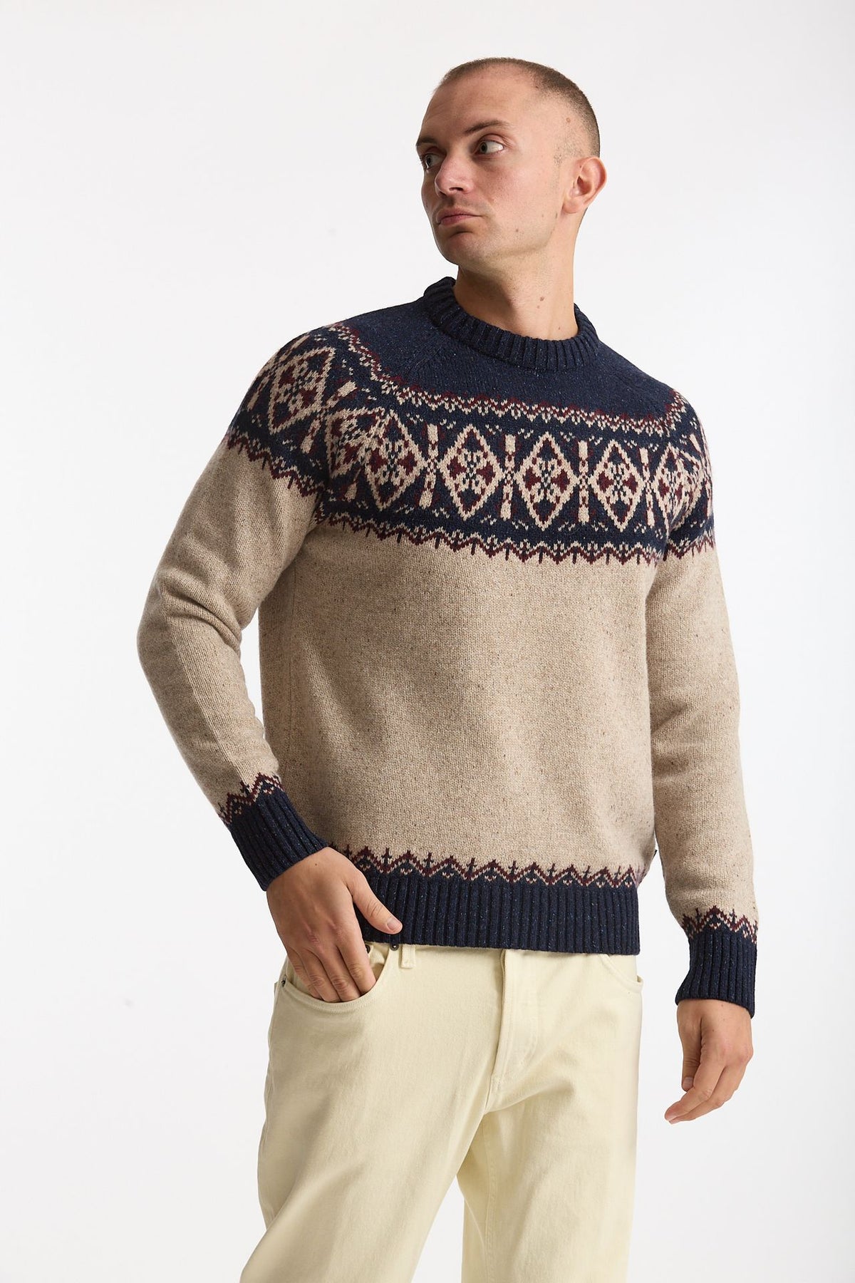 Maglia misto lana fantasia uomo Barbour - 4