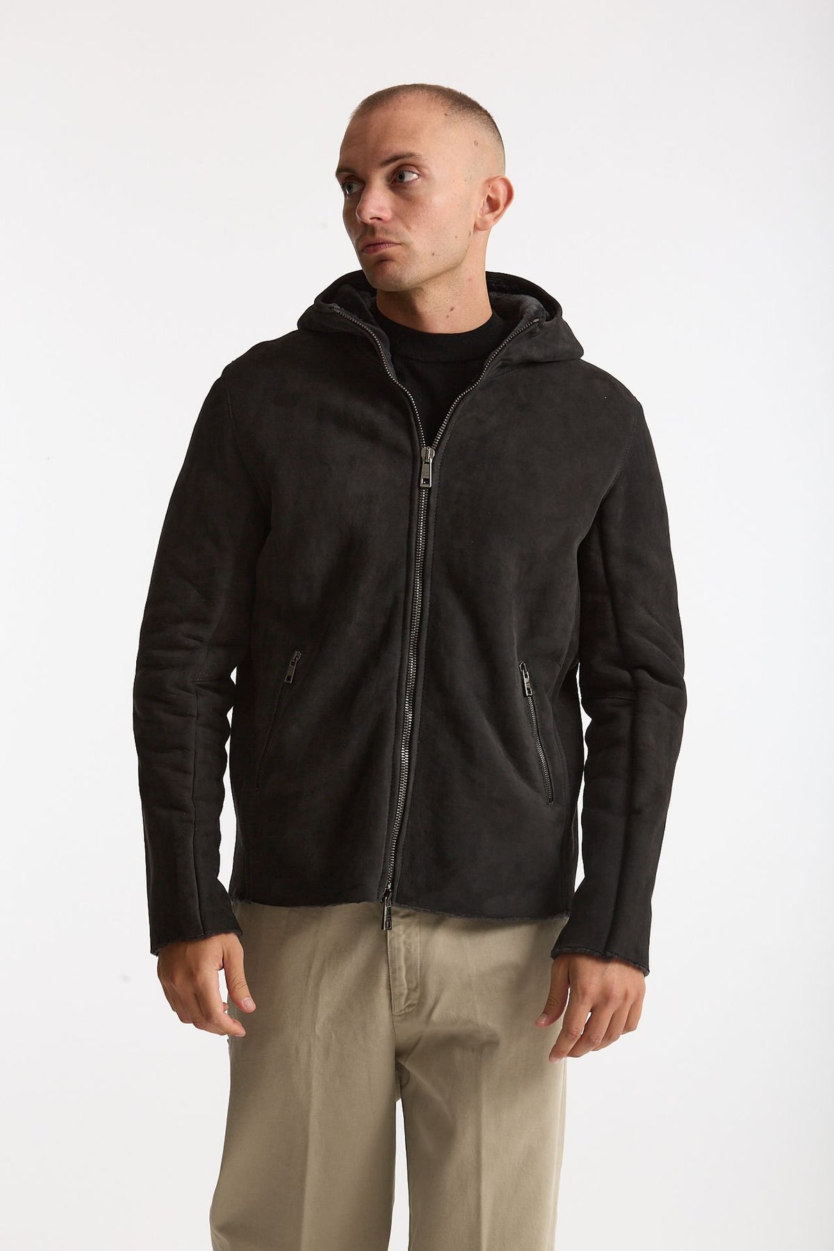 Giubbino in shearling grigio uomo Giorgio brato - 2