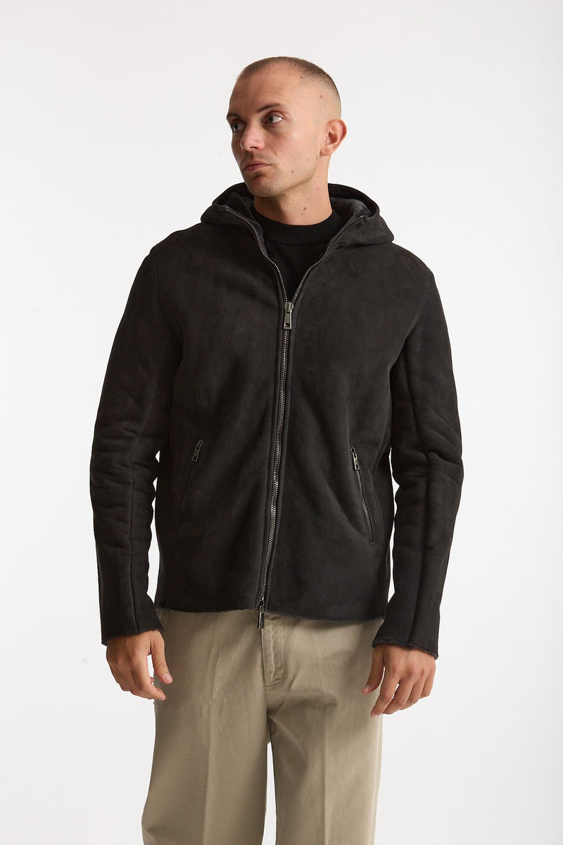 Giubbino in shearling grigio uomo Giorgio brato - 2