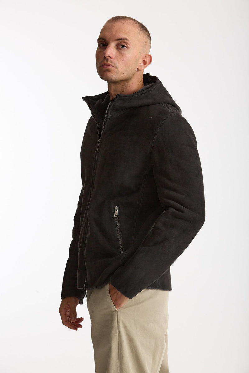 Giubbino in shearling grigio uomo Giorgio brato - 1
