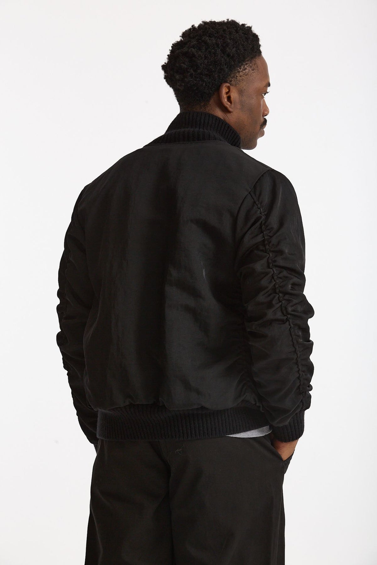 Bomber in nylon nero uomo Giorgio brato - 3