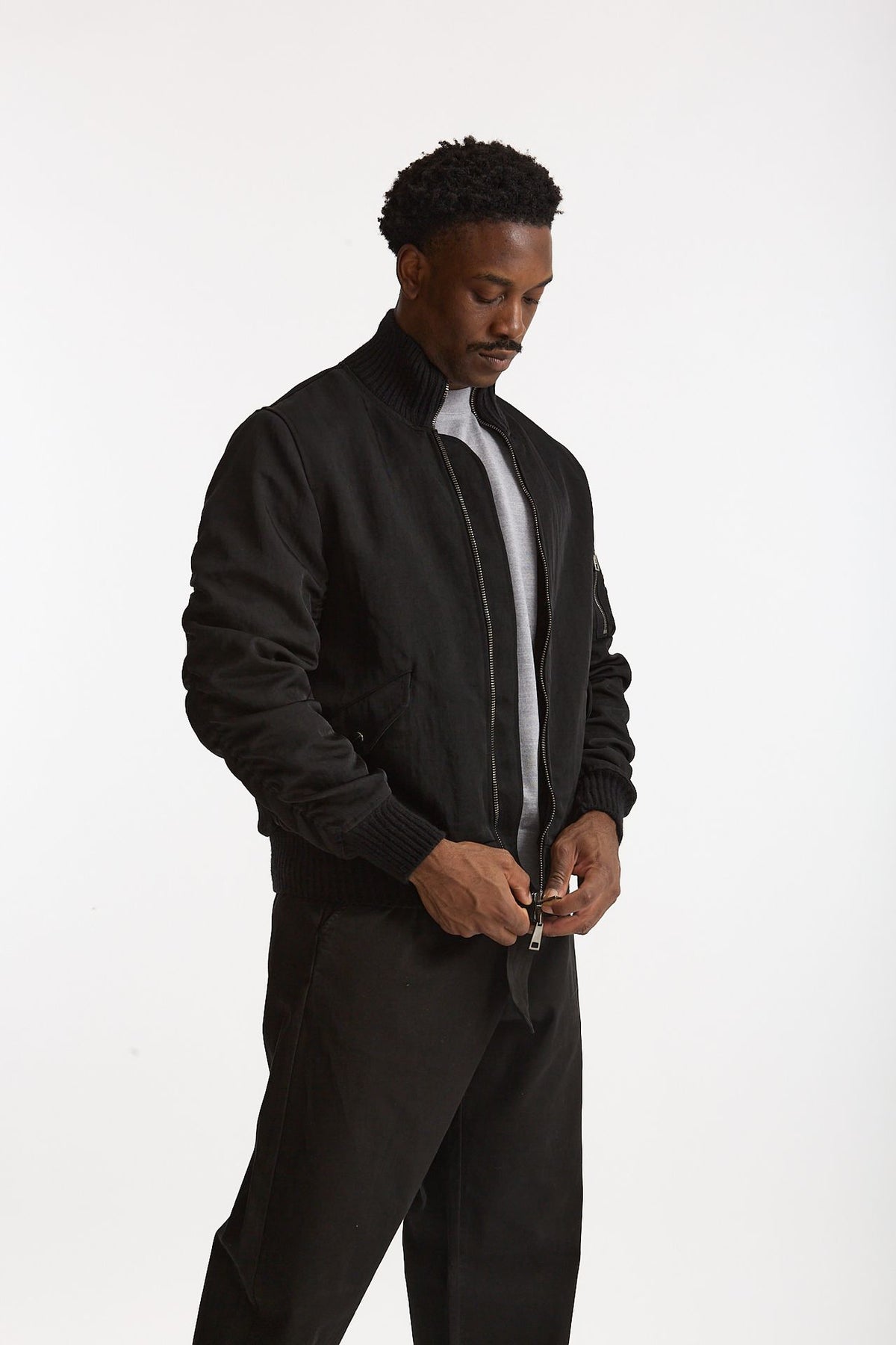Bomber in nylon nero uomo Giorgio brato - 4