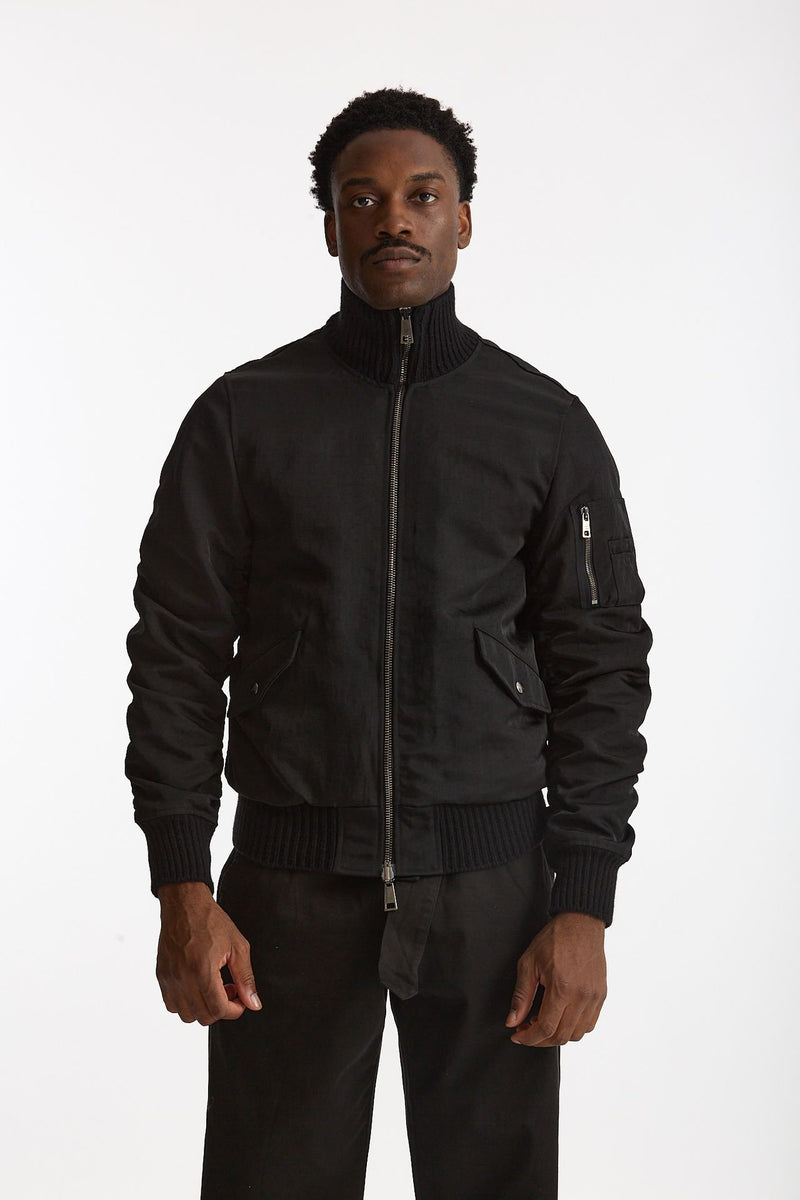 Bomber in nylon nero uomo Giorgio brato - 5