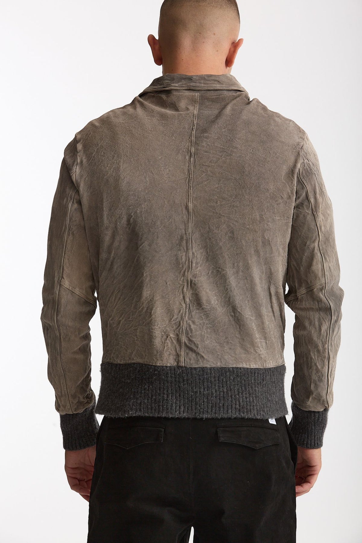 Giubbino in pelle lavata grigio chiaro uomo Giorgio brato - 5