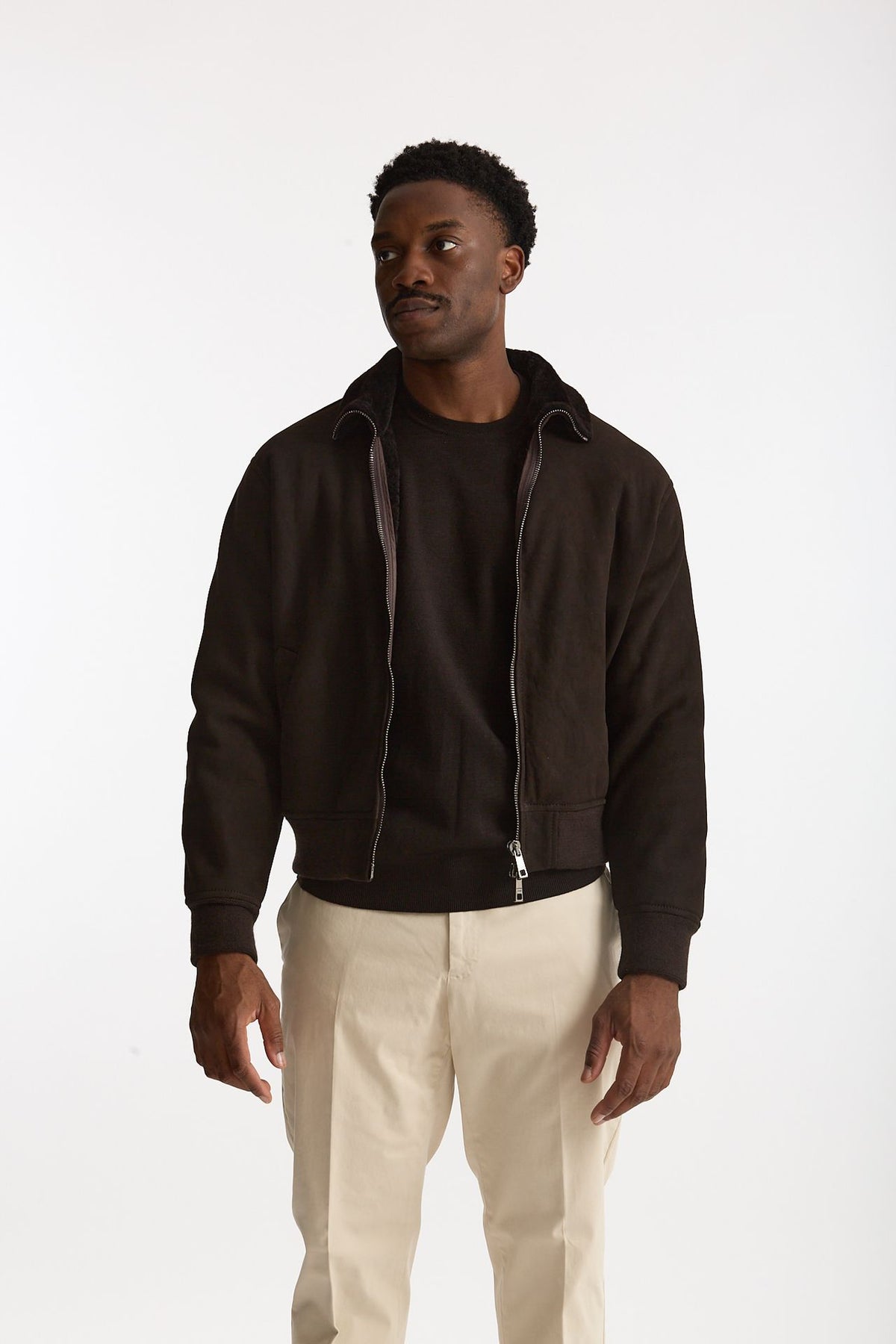 Giubbino in shearling marrone uomo Giorgio brato - 2