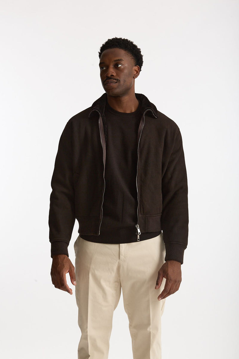 Giubbino in shearling marrone uomo Giorgio brato - 2