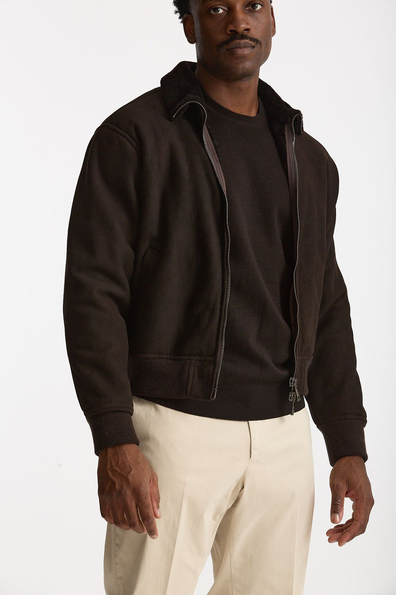 Giubbino in shearling marrone uomo Giorgio brato - 5