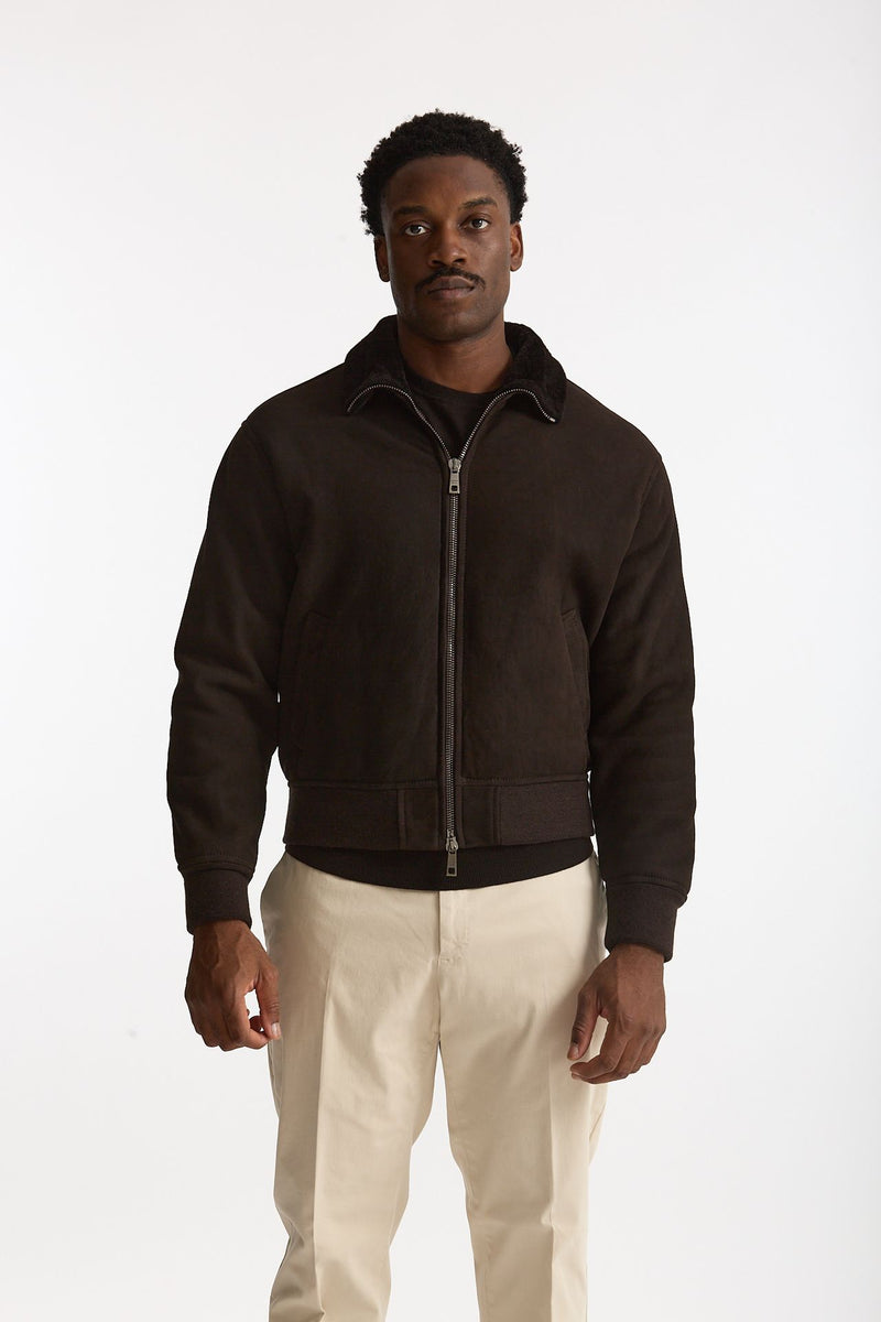 Giubbino in shearling marrone uomo Giorgio brato - 6