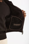 Giubbino in shearling marrone uomo Giorgio brato - 9