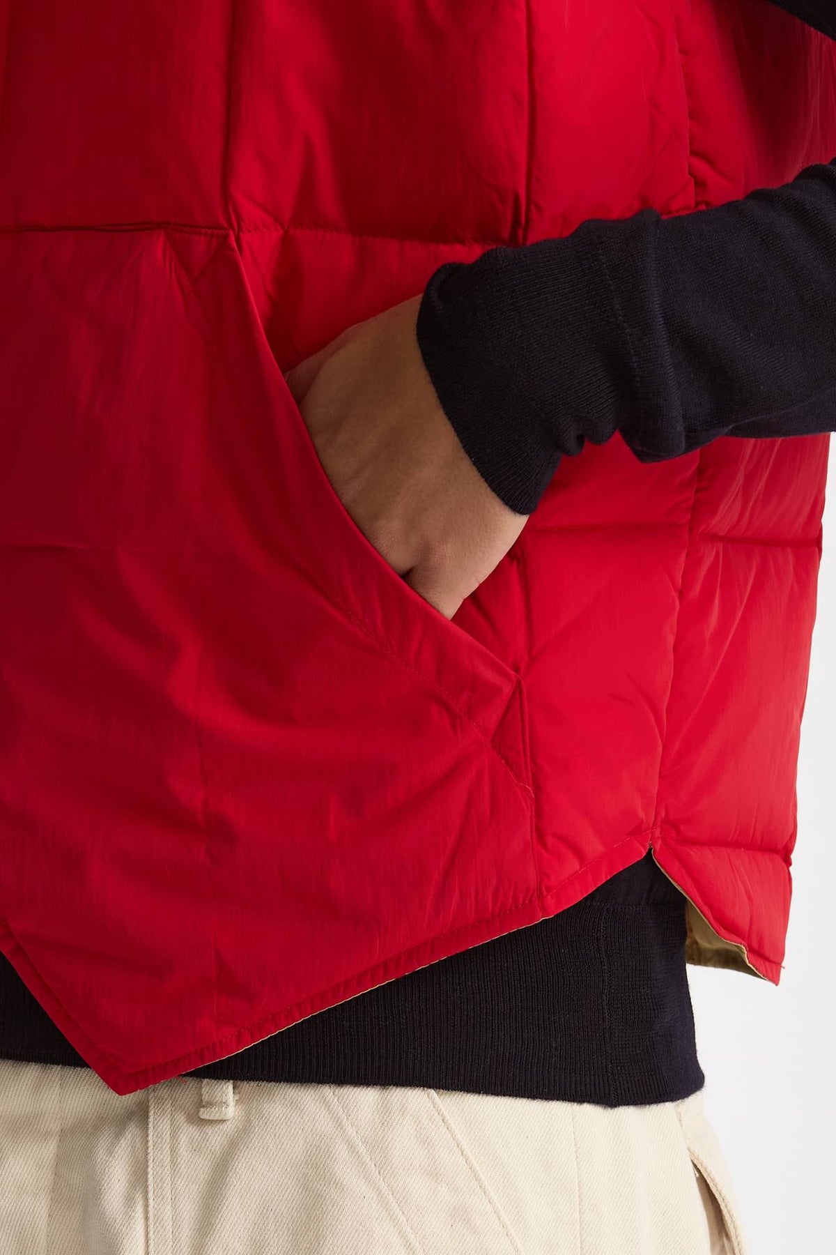 Gilet trapuntato SEATTLE rosso uomo Chesapeake's - 5