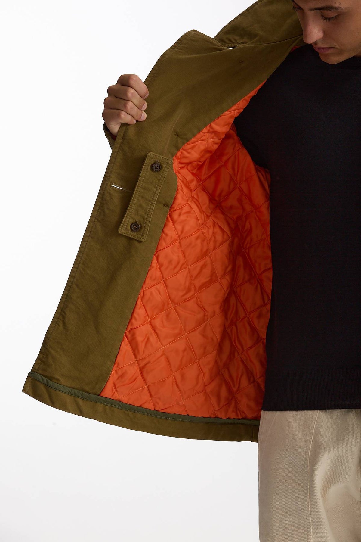 Peacoat imbottito kaki uomo Chesapeake's - 8