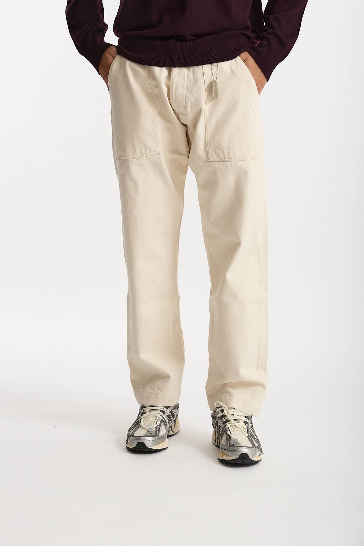 Pantalone GRAVES in cotone fermo bianco uomo Chesapeake's - 4