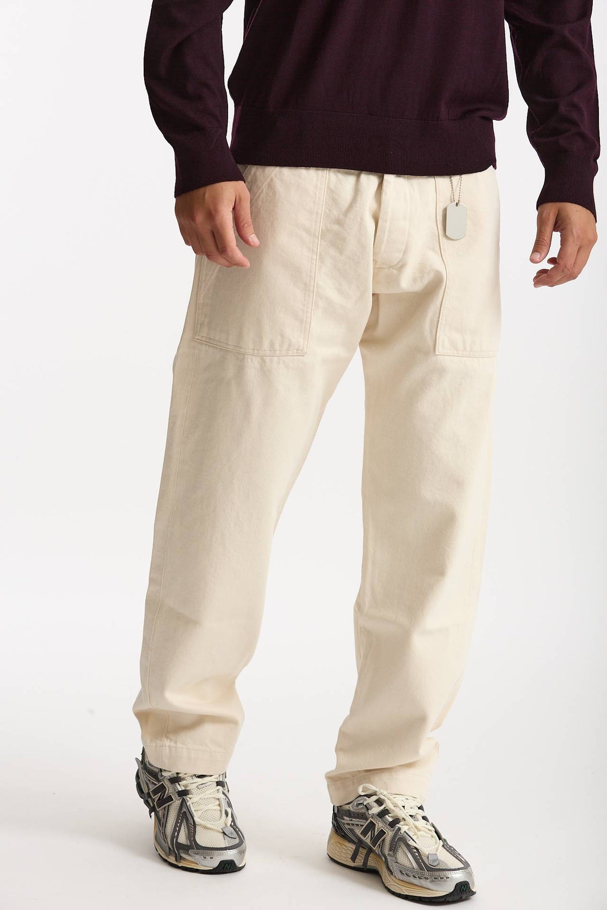Pantalone GRAVES in cotone fermo bianco uomo Chesapeake's - 3