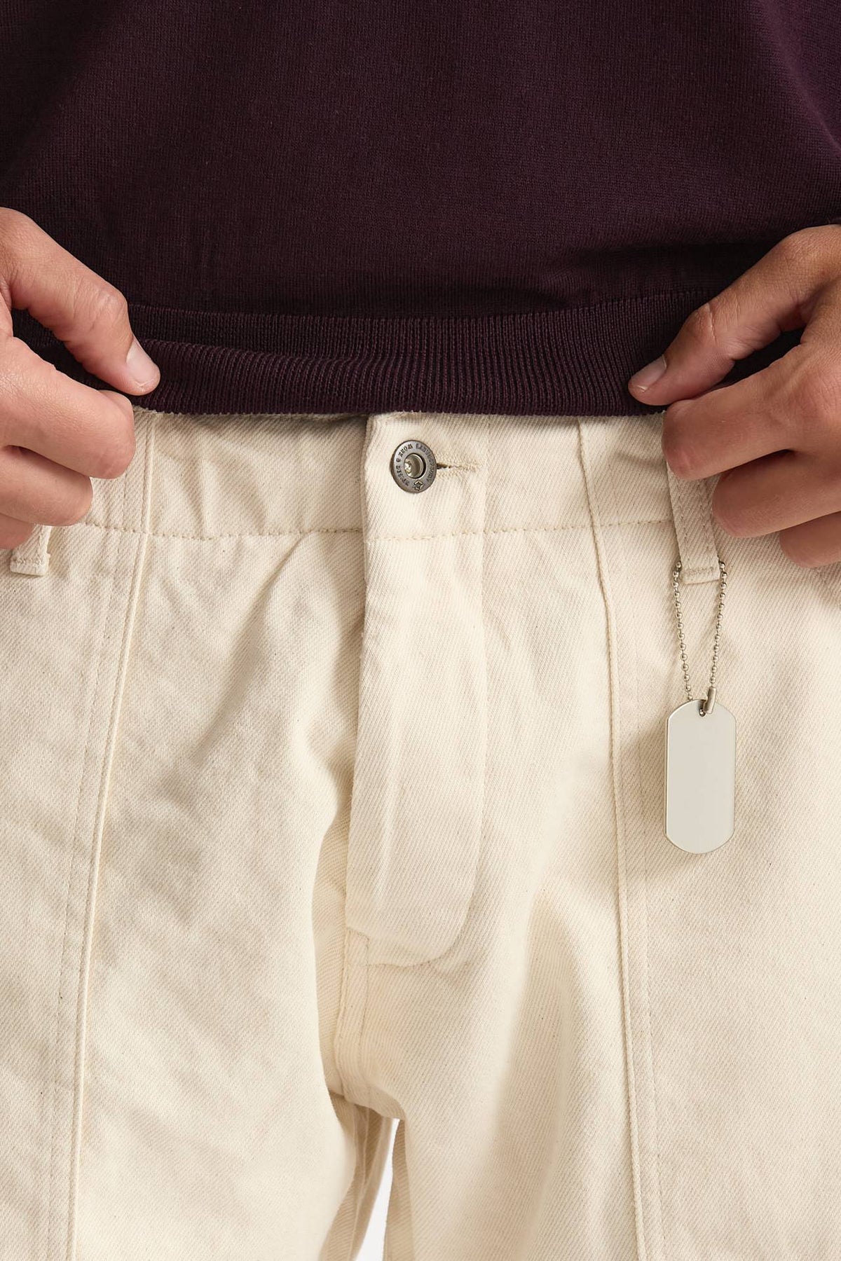 Pantalone GRAVES in cotone fermo bianco uomo Chesapeake's - 5