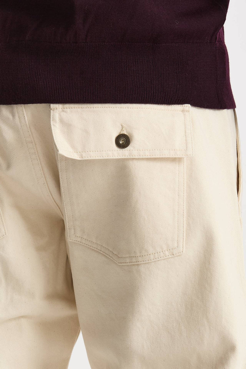 Pantalone GRAVES in cotone fermo bianco uomo Chesapeake's - 7