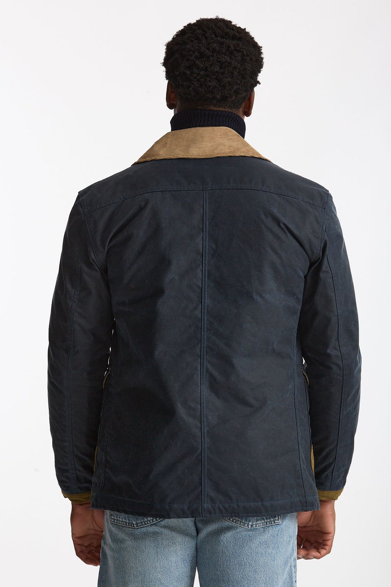 Giubbino BEDFORD WAXED fireman blu uomo Chesapeake's - 4