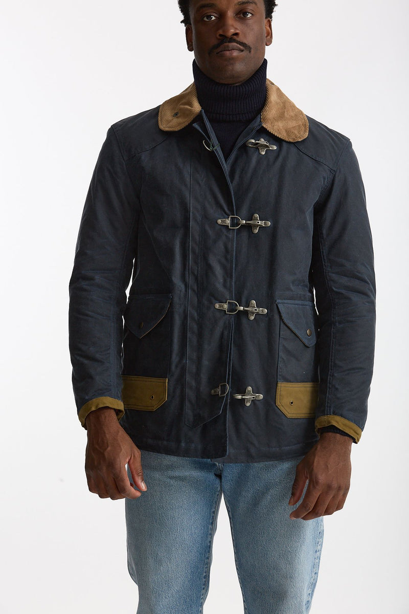 Giubbino BEDFORD WAXED fireman blu uomo Chesapeake's - 7