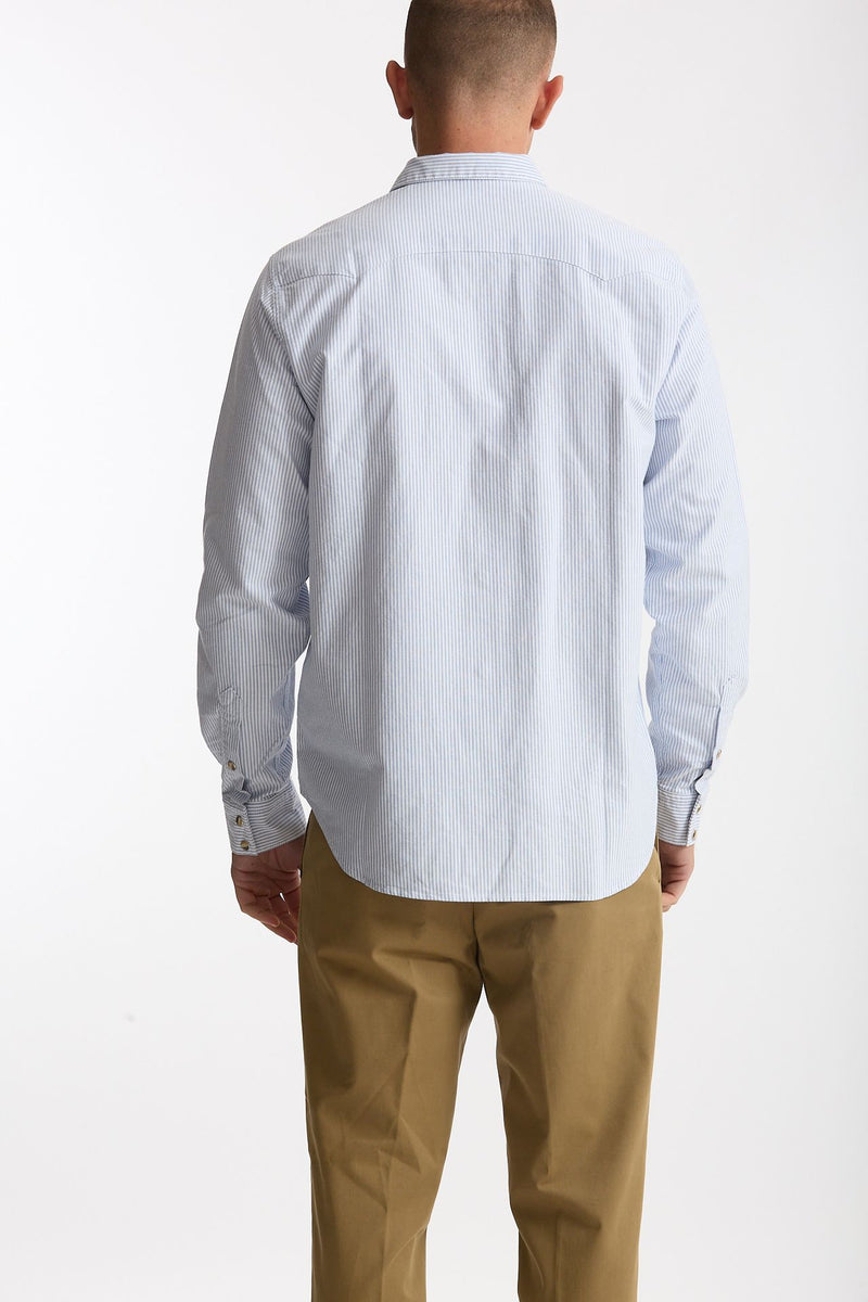 Camicia texana bianco e azzurro uomo Chesapeake's - 3