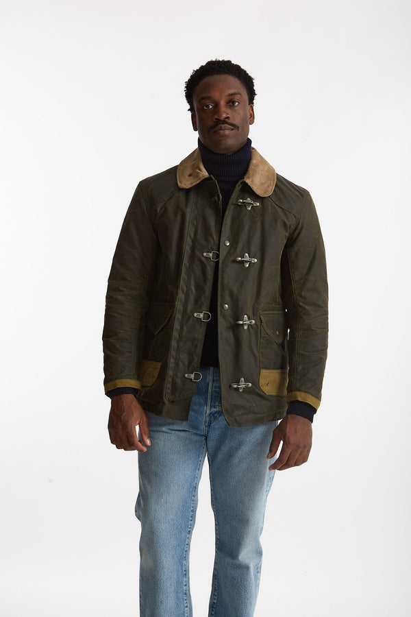 Giubbino fireman BEDFORD WAXED verde uomo Chesapeake's