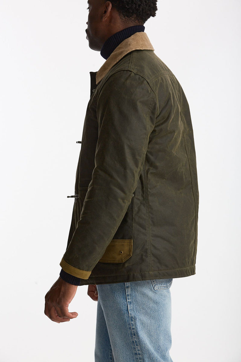 Giubbino fireman BEDFORD WAXED verde uomo Chesapeake's - 3