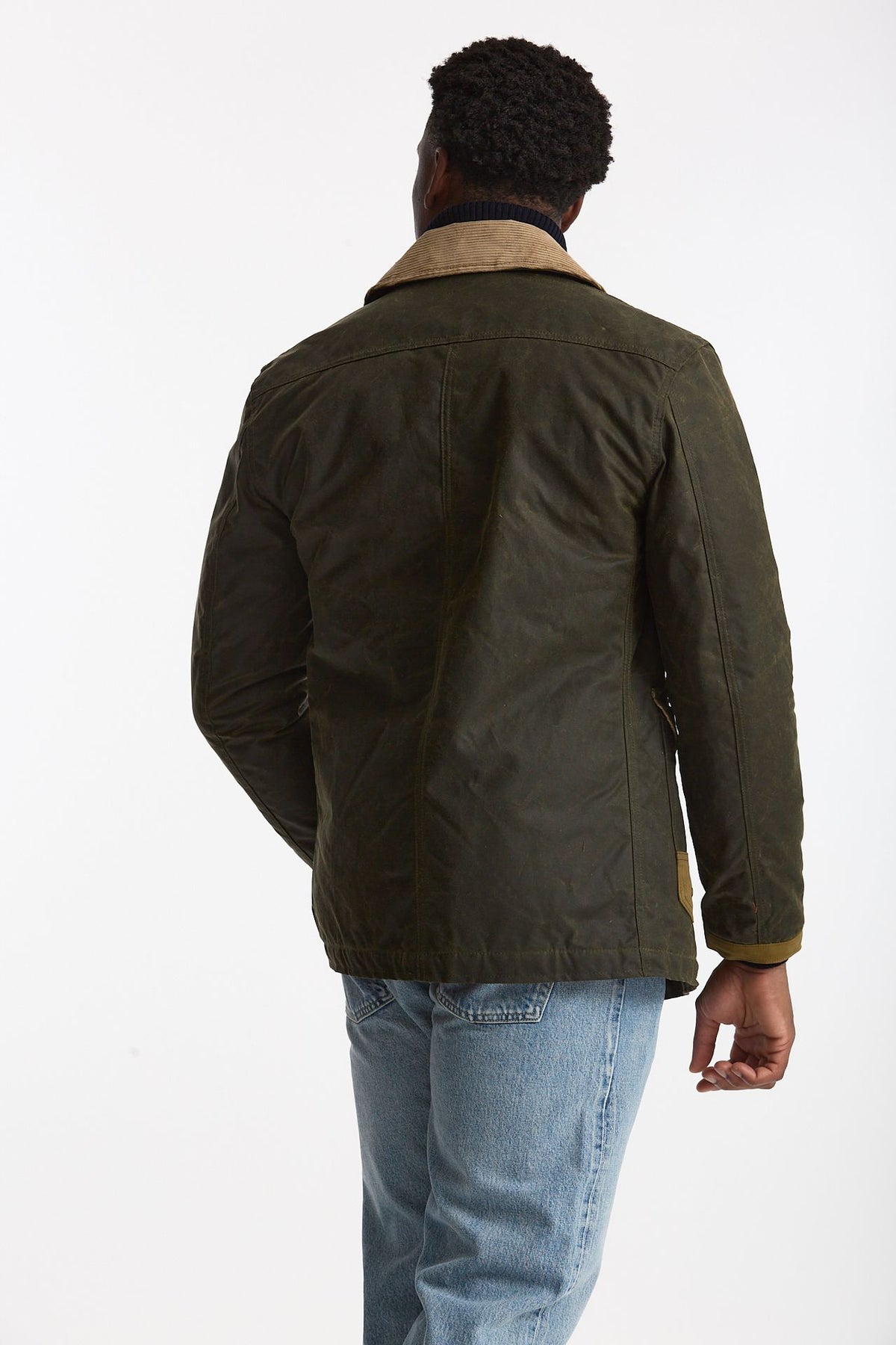 Giubbino fireman BEDFORD WAXED verde uomo Chesapeake's - 4