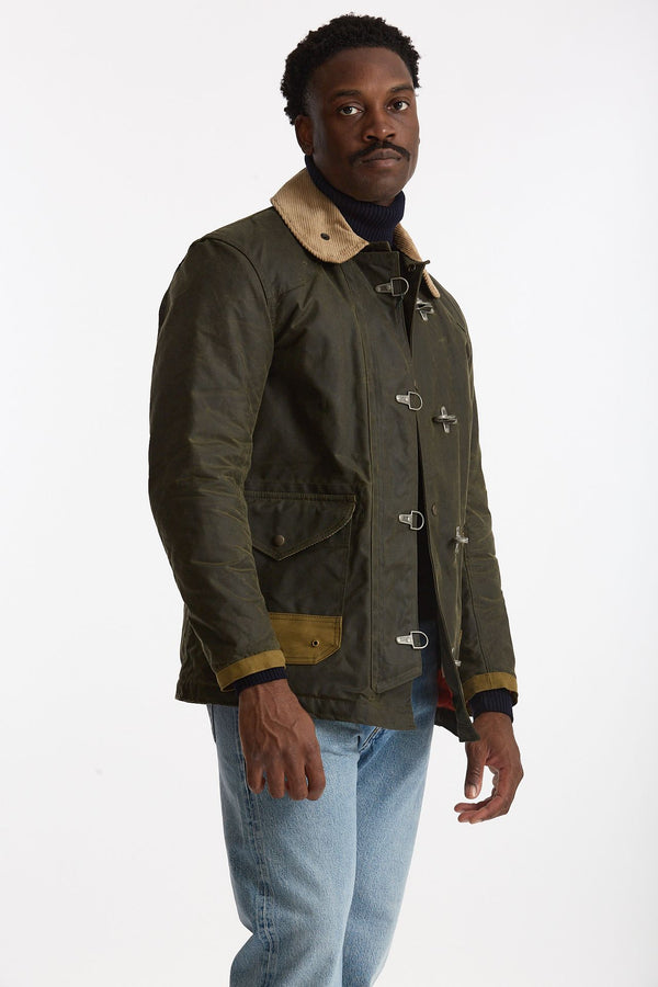 Giubbino fireman BEDFORD WAXED verde uomo Chesapeake's