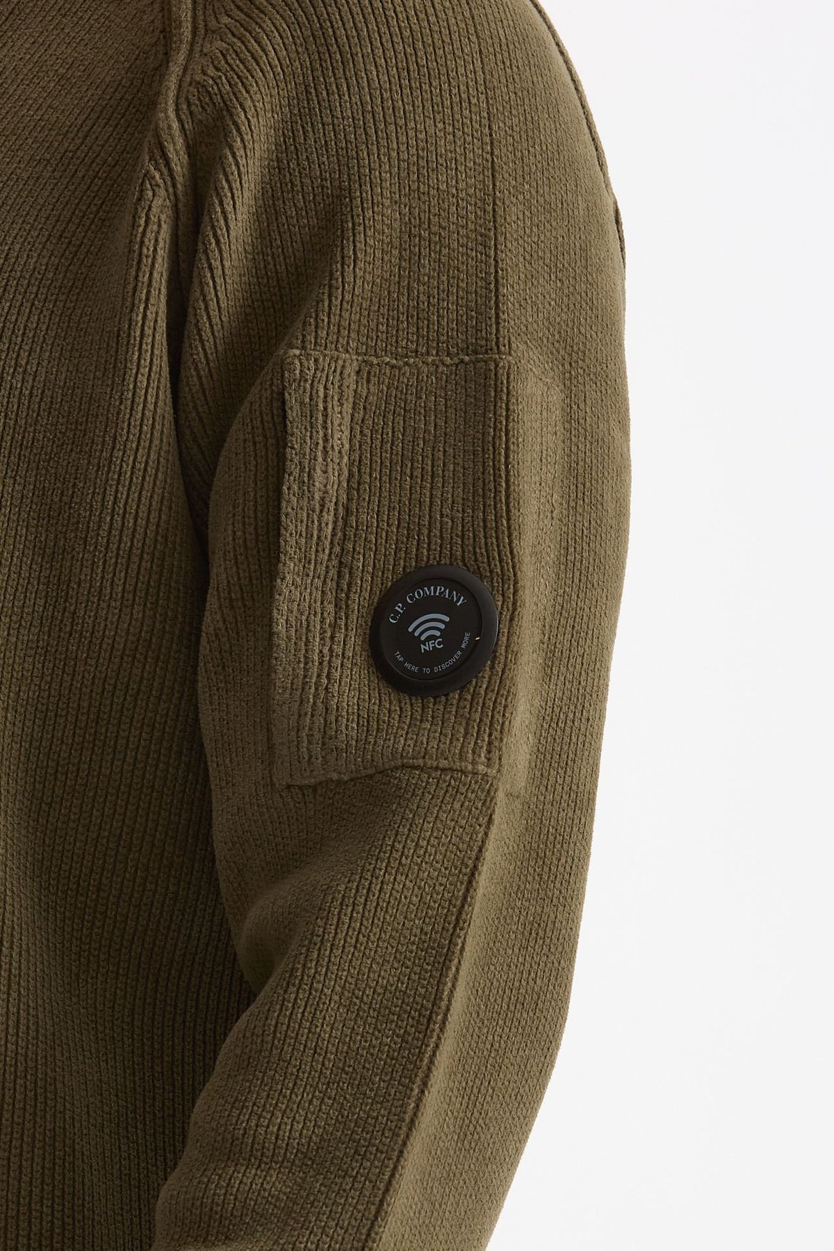 Maglia in ciniglia di cotone verde uomo C.p. company - 5