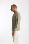 Maglia in ciniglia di cotone grigio chiaro uomo C.p. company - 1