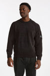 Maglia in ciniglia di cotone nero uomo C.p. company - 2