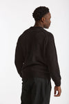 Maglia in ciniglia di cotone nero uomo C.p. company - 1