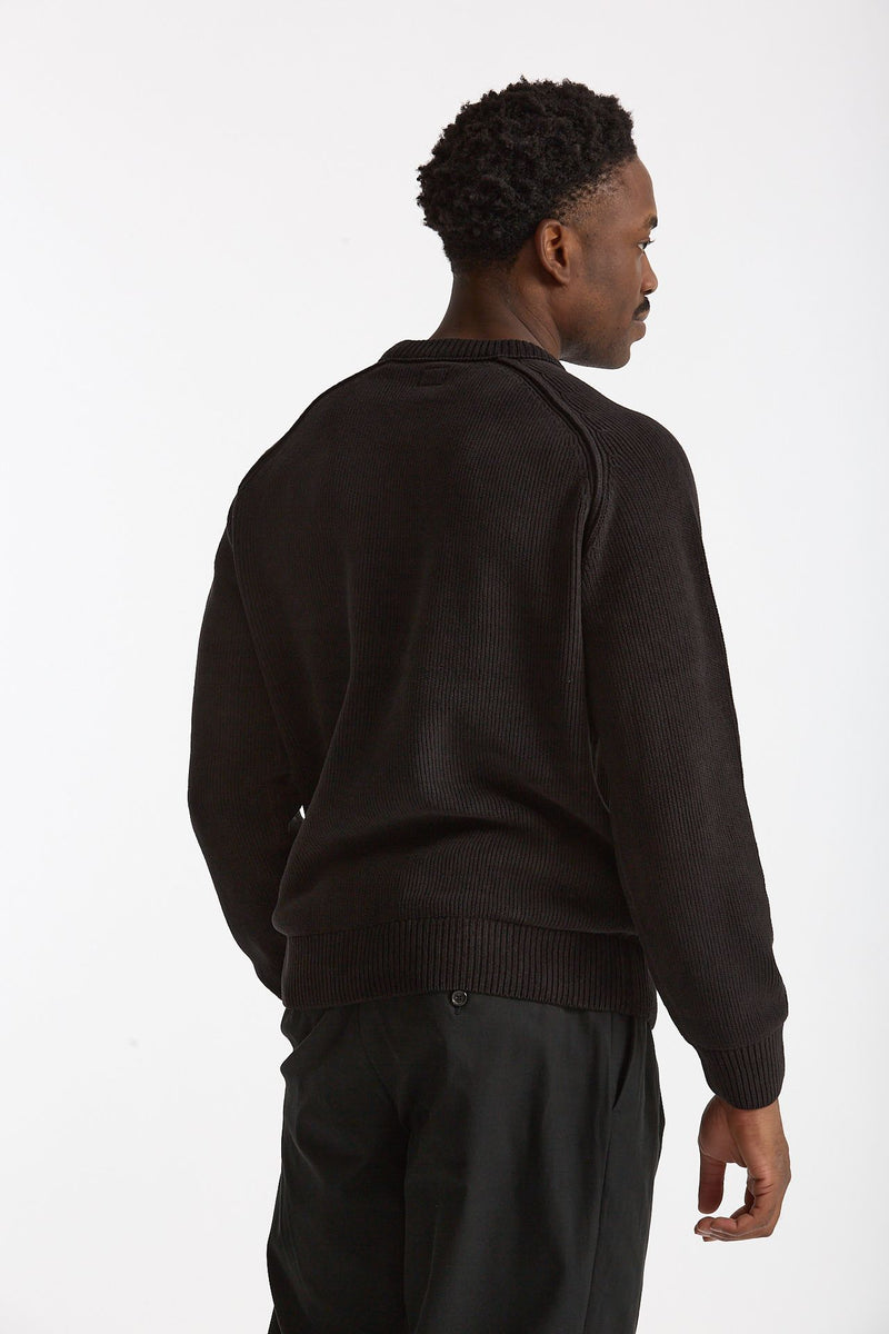 Maglia in ciniglia di cotone nero uomo C.p. company - 1