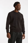 Maglia in ciniglia di cotone nero uomo C.p. company - 4