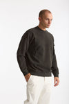 Felpa BRUSHED AND EMERIZED DIAGONAL FLEECE in cotone antracite uomo C.p. company - 5